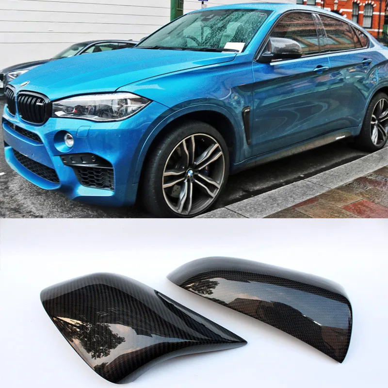 Fibra de Carbono Guarnição para Bmw F16 x6 m Estilo Substituir F16 Carro Espelho Cap Tampa x6 2014 2016 7 carbon fiber mirror cover