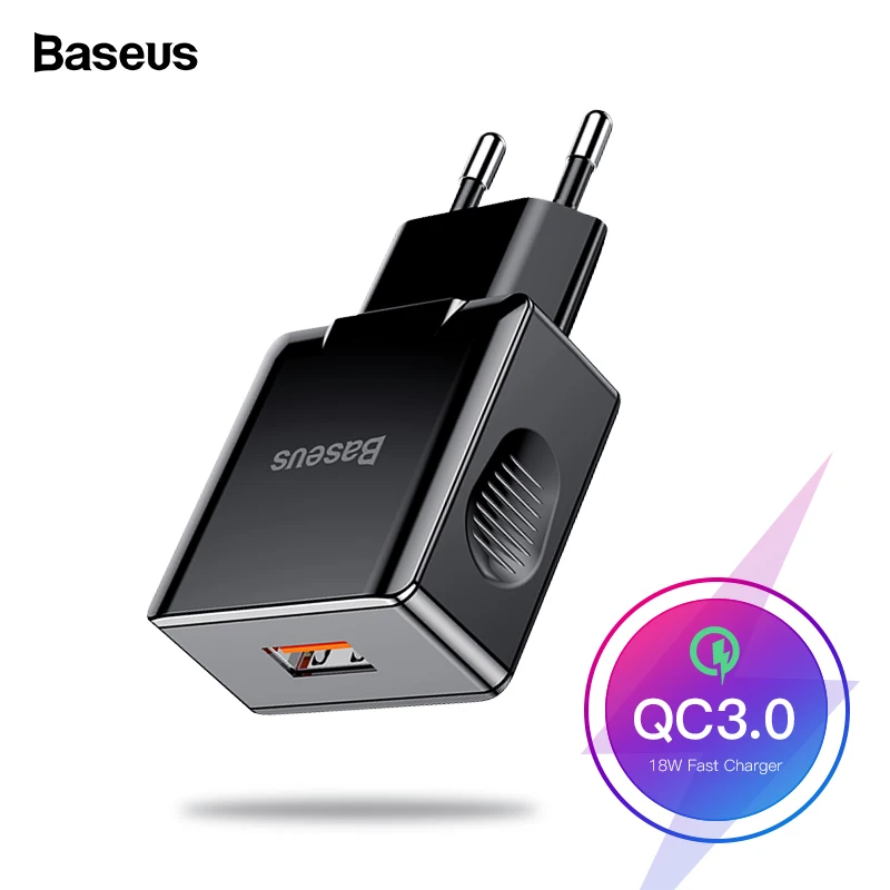 Baseus سريعة تهمة 3.0 2.0 USB شاحن آيفون Xiaomi سامسونج هواوي QC3.0 QC تشارنج سريع توربو الحائط الهاتف المحمول شاحن