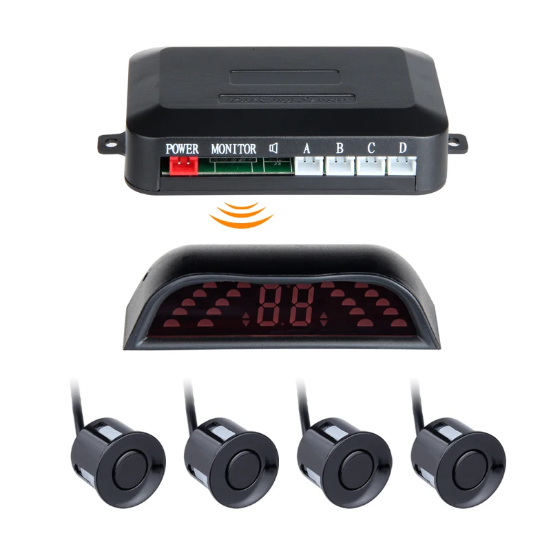 Wireless Parking Sensor, Reverse Radar System with 4 Car Backup