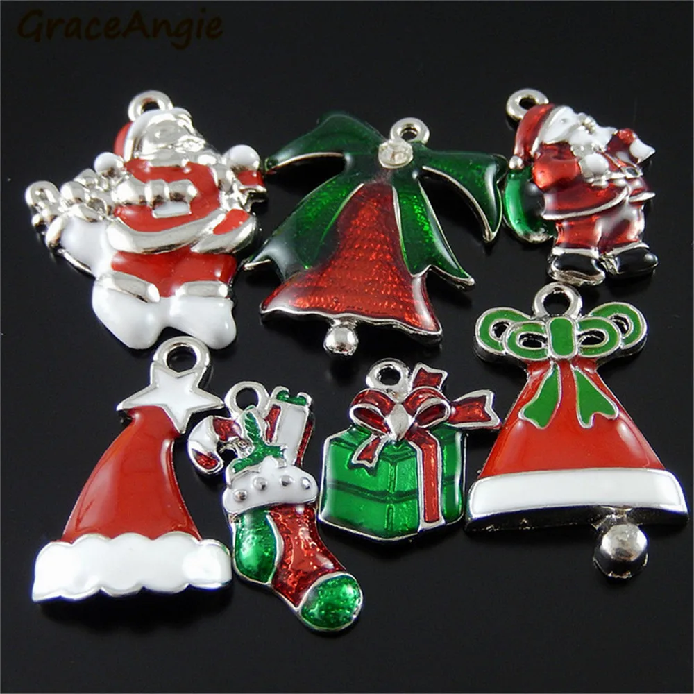 7 шт. Новогодние подвески в виде Санта Клауса|decorative charms|santa charmcharm tree |