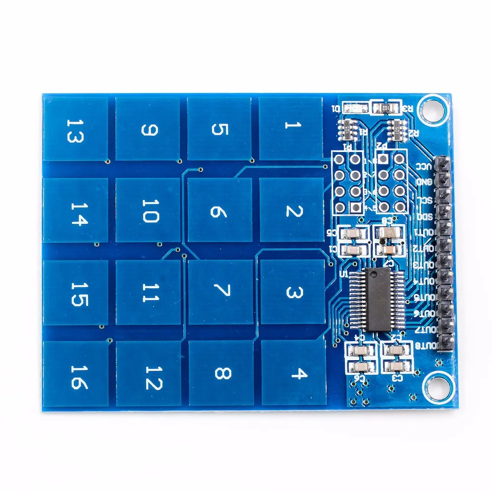 16 способ XD-62B TTP229 ёмкостный сенсорный выключатель цифровой датчик IC плата модуля 49,3 мм* 64,5 мм