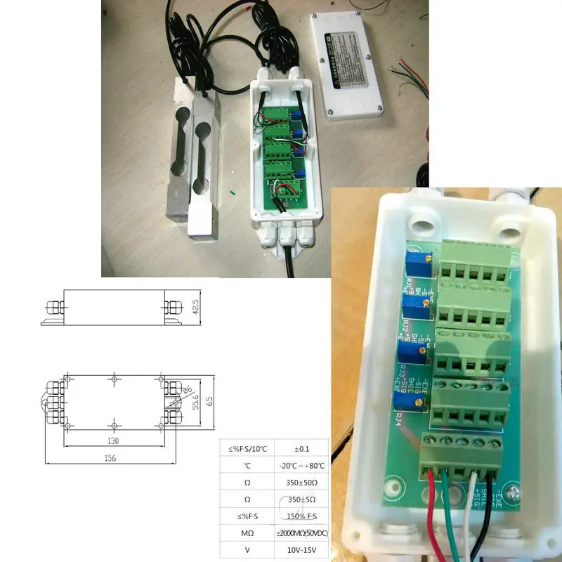4 способа проводки клеммные блоки взвешивания Датчик тензодатчика суммирования распределительная коробка для платформы весы
