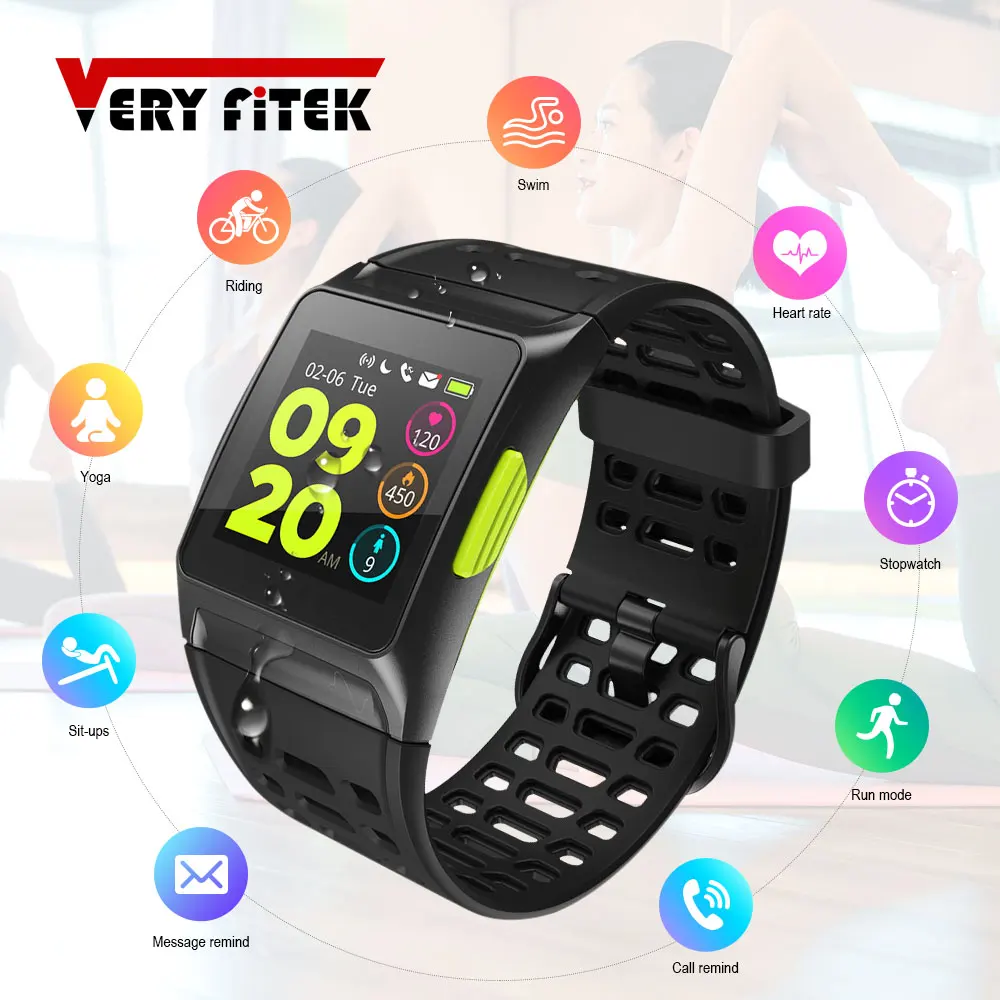 

VERYFiTEK P1 GPS Strava Multisport Smart Watch Heart Rate Monitor Fitness Bracelet IP67 Women Men SmartWatch for IOS Android