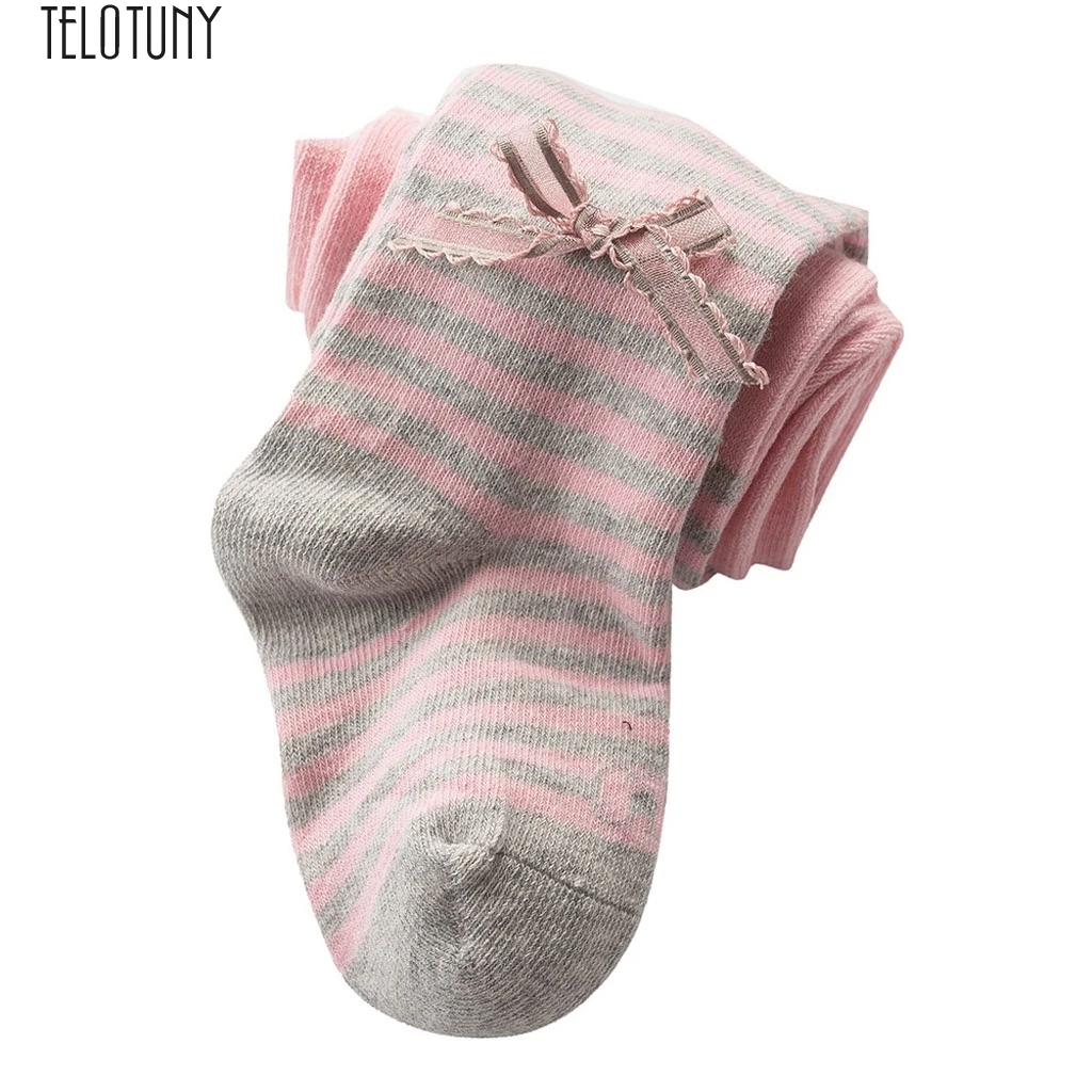 TELOTUNY Baby Panty-hose Toddler Baby Kids Girls Bow Stockings Stripe Warm Panty Hose Pant Trousers Girls clothing Fashion NOV27