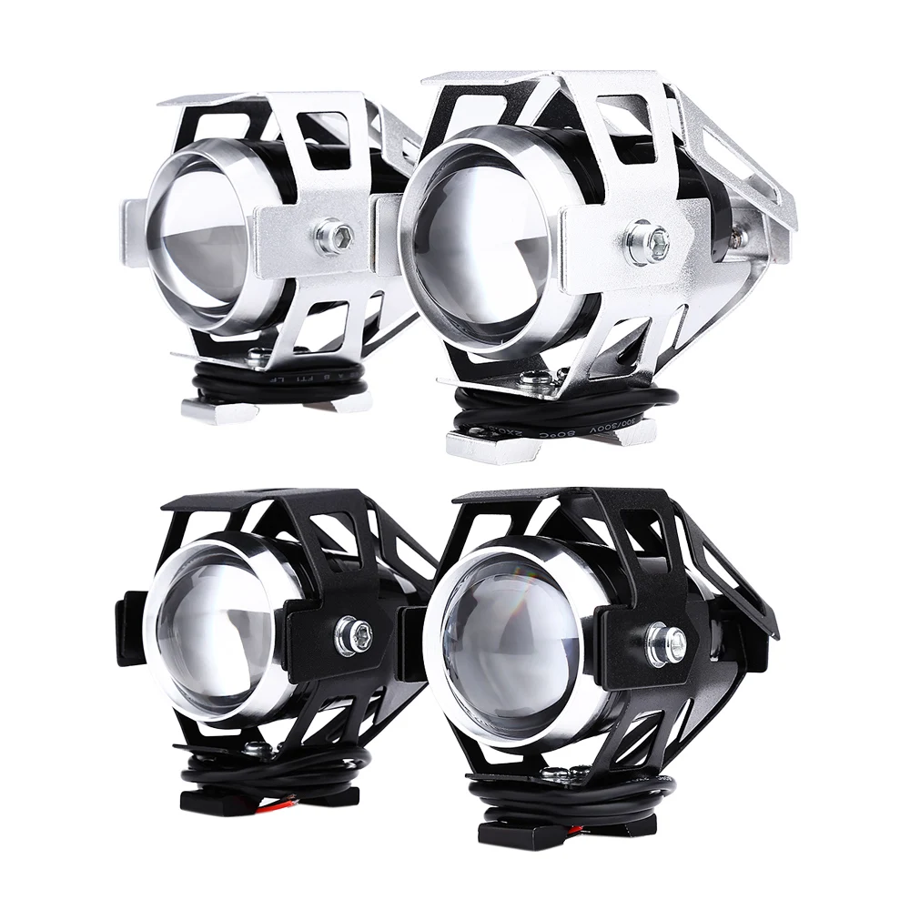 

2pcs Black Silver HP-M005 6000K 12V U5 LED Transform Spotlight Motorcycle Headlight Fog Lamp Water Resistant Condensing Lens