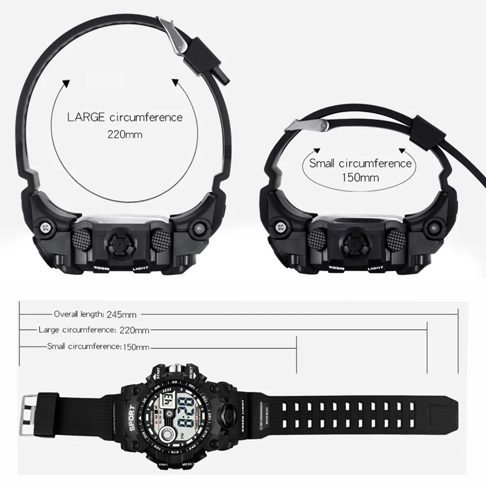 SYNOKE мужские часы люксовый бренд многофункциональные 30 м водонепроницаемые спортивные часы светодиодный цифровые часы двойного действия 618
