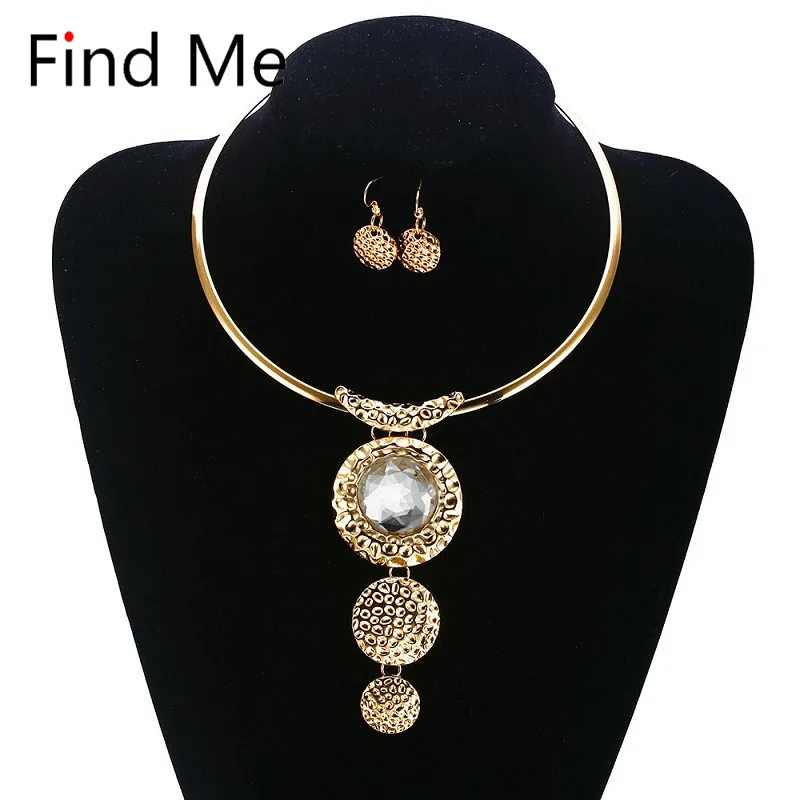 

Find Me 2019 fashion multilayer collar choker necklace pendant vintage Crystal Mosaic statement necklace women Jewelry wholesale