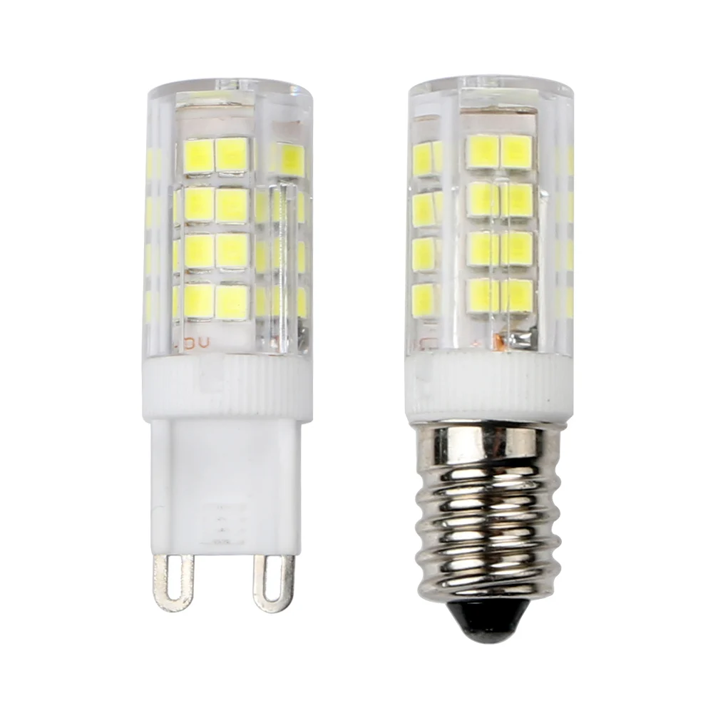 E14 G9 SMD 2835 кукурузы лампочка 51/52LED энергосберегающие Кукурузы электрическая лампочка, переменное напряжение 220 V Светодиодный прожектор