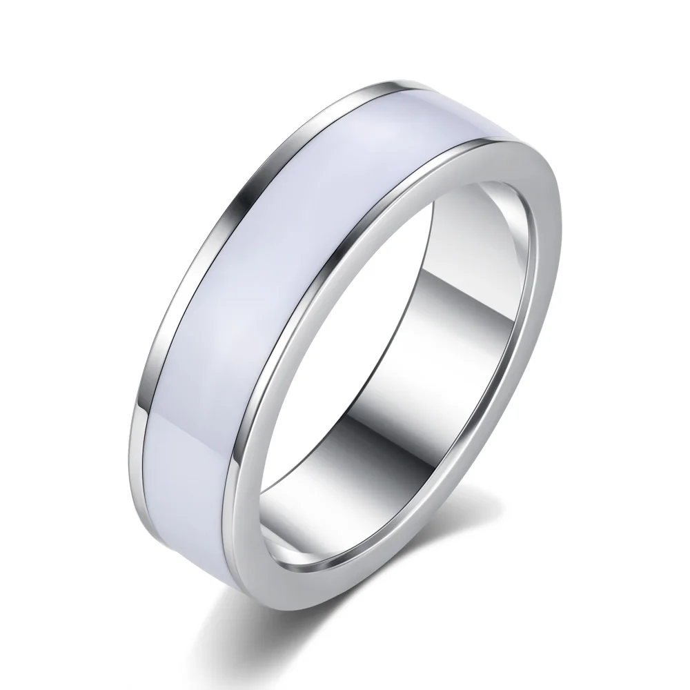 Buy 2016 New Stainless Steel Ring White Gold Plated