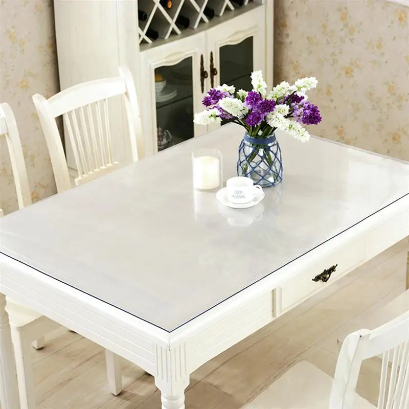 

PVC Soft Glass Waterproof Thermal Insulation Plastic Tablecloths Coffee Mats Matte Daisy PVC Sheet Mat