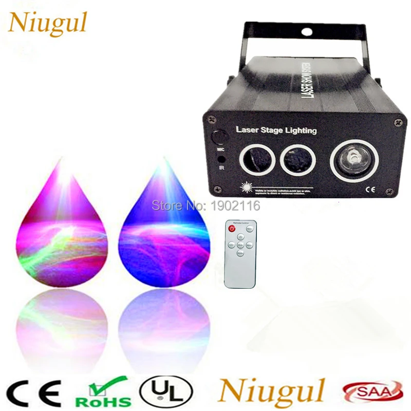 

Remote RGB Laser Stage Lighting Flash Scanner DJ Dance Xmas Show Effect Projector Fantastic Disco KTV Led Wave Effect Laser Lamp
