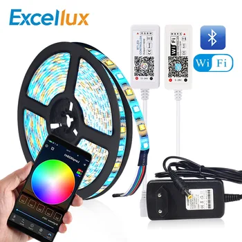 

Flexible Led Strip Bluetooth Wifi Magic Home Led Controller Led Ribbon 5050 RGB RGBW RGBWW Led Strip Light APP Control Backlight