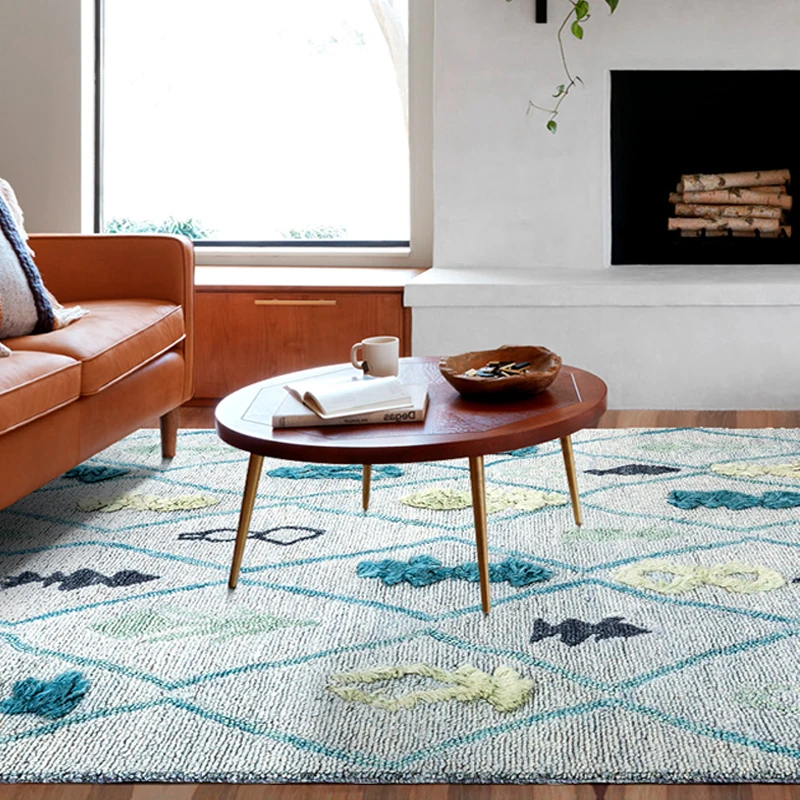 Марокканский Стиль килим ручной работы ковер геометрический трехмерный плюшевый индийский ковер ручной работы плед полосатый 80*150 см