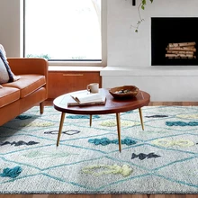 Марокканский Стиль килим ручной работы ковер геометрический трехмерный плюшевый индийский ковер ручной работы плед полосатый 80*150 см