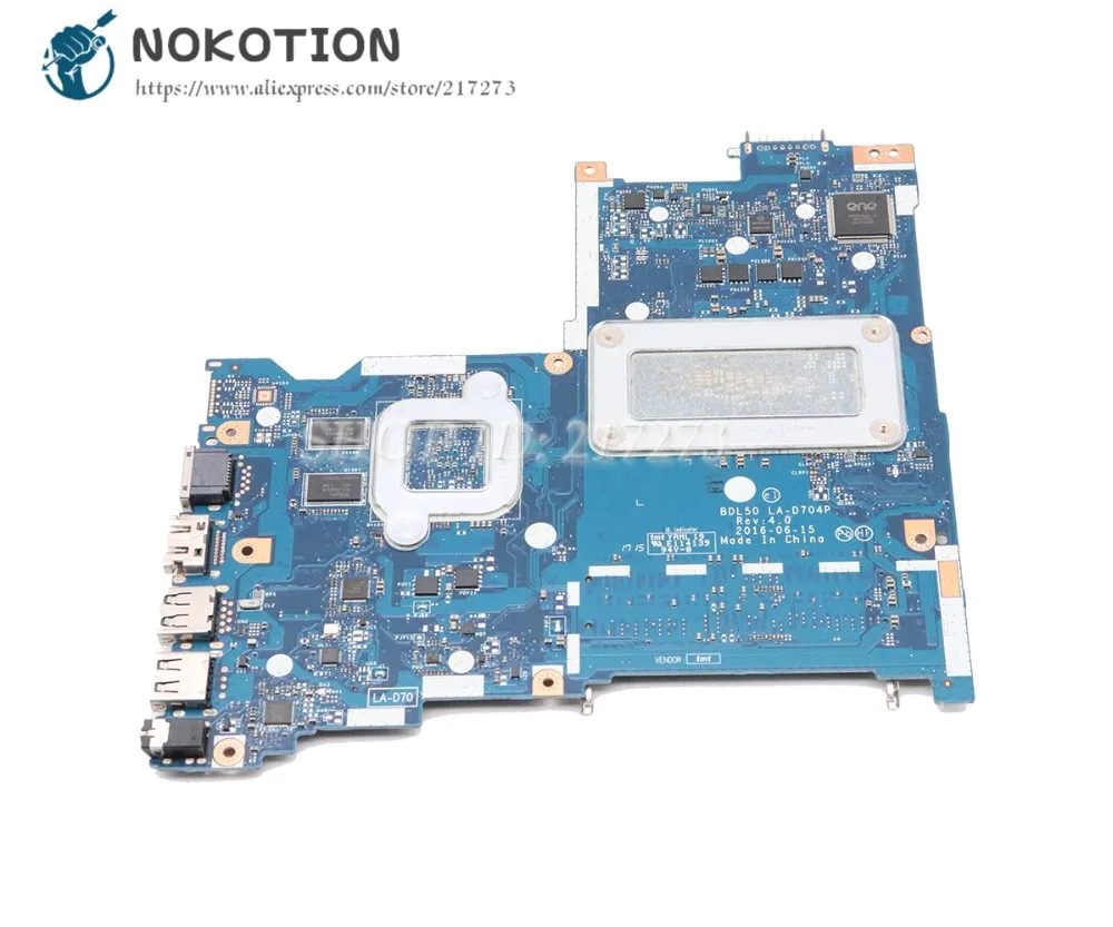 amazing  NOKOTION For HP 15-AY 15-ay015ds Laptop Motherbard SR23Y I5-6200U CPU BDL50 LA-D704P 854936-601 854