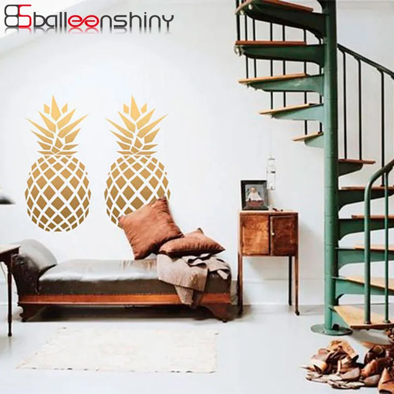 

BalleenShiny Scandinavian Style Creative Pineapple Children's Room Restaurant Bedroom Wall Stickers Simple European DIY