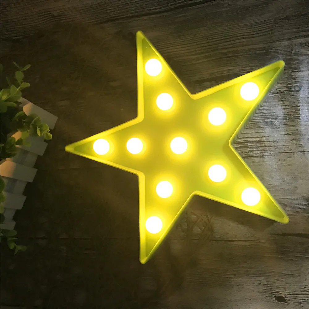 Us 8 79 20 Off Led Star Hang Up Night Light Bedside Desk Lamp Children Christmas Gifts Bedroom Home Party Holiday Decor Lighting Aa Battery In Led