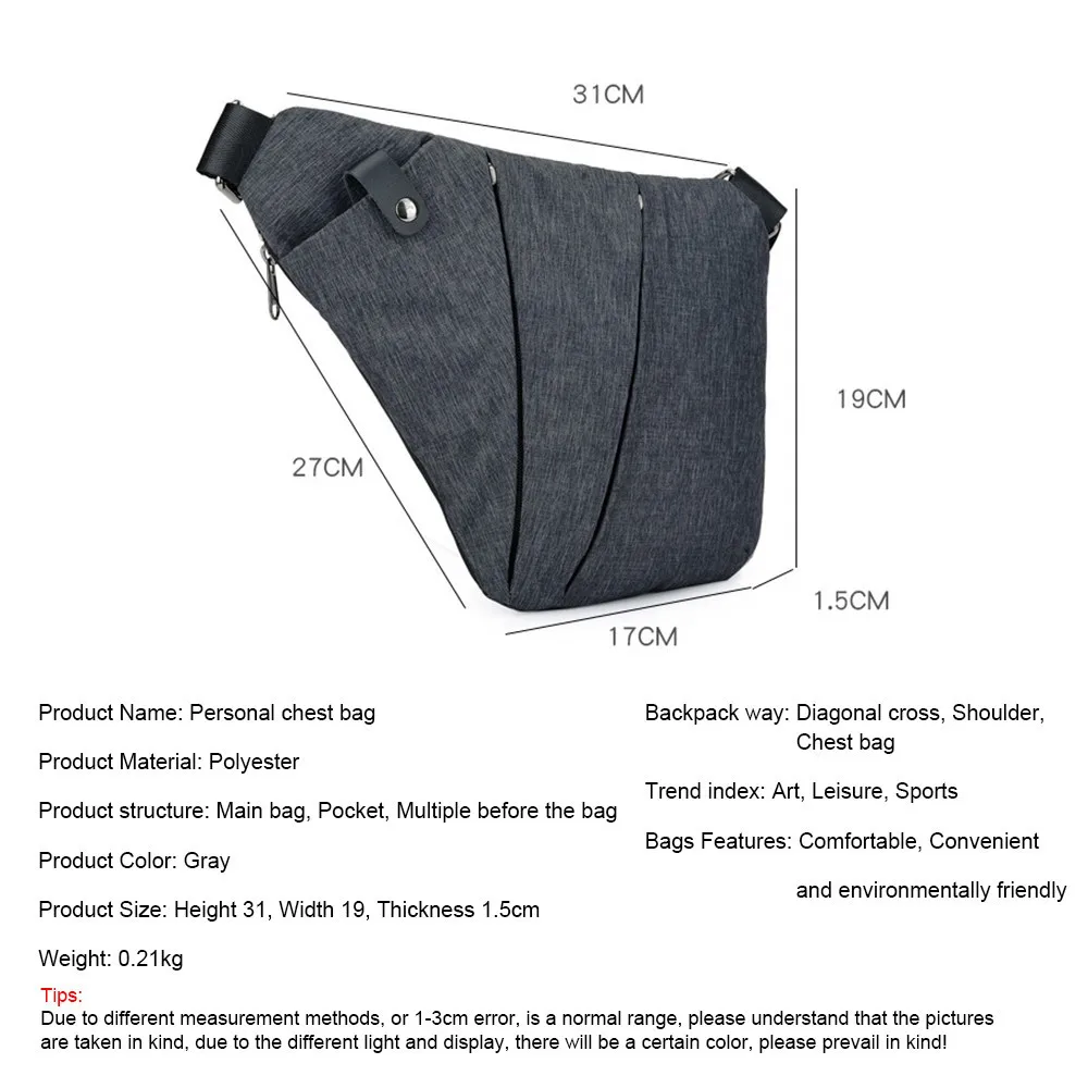 WEIXIER мужская дорожная деловая сумка Fino, сумка на плечо с защитой от кражи, ремень безопасности, цифровая нагрудная сумка для хранения, V2-24