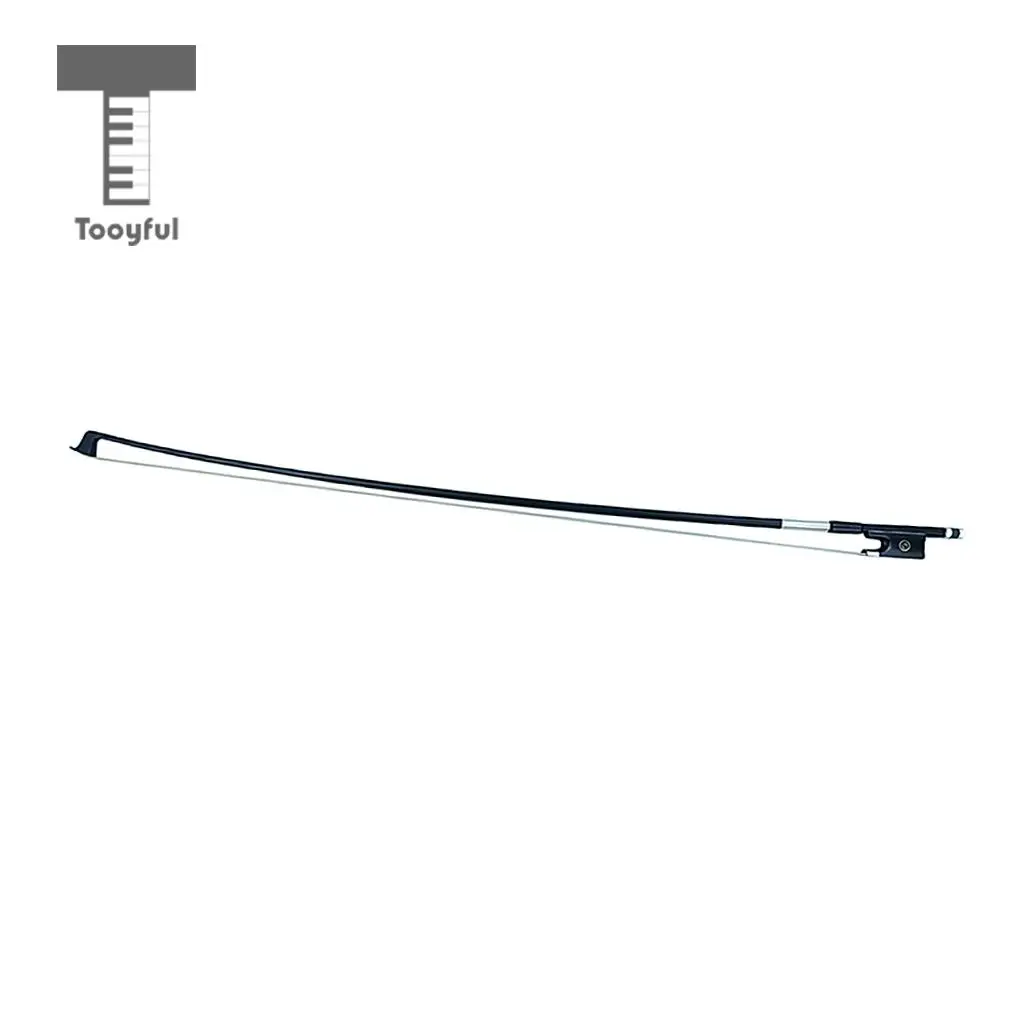 Black Carbon Fiber Violin Bow for 4/4 3/4 1/2 1/4 1/8 Violin Faddle #5