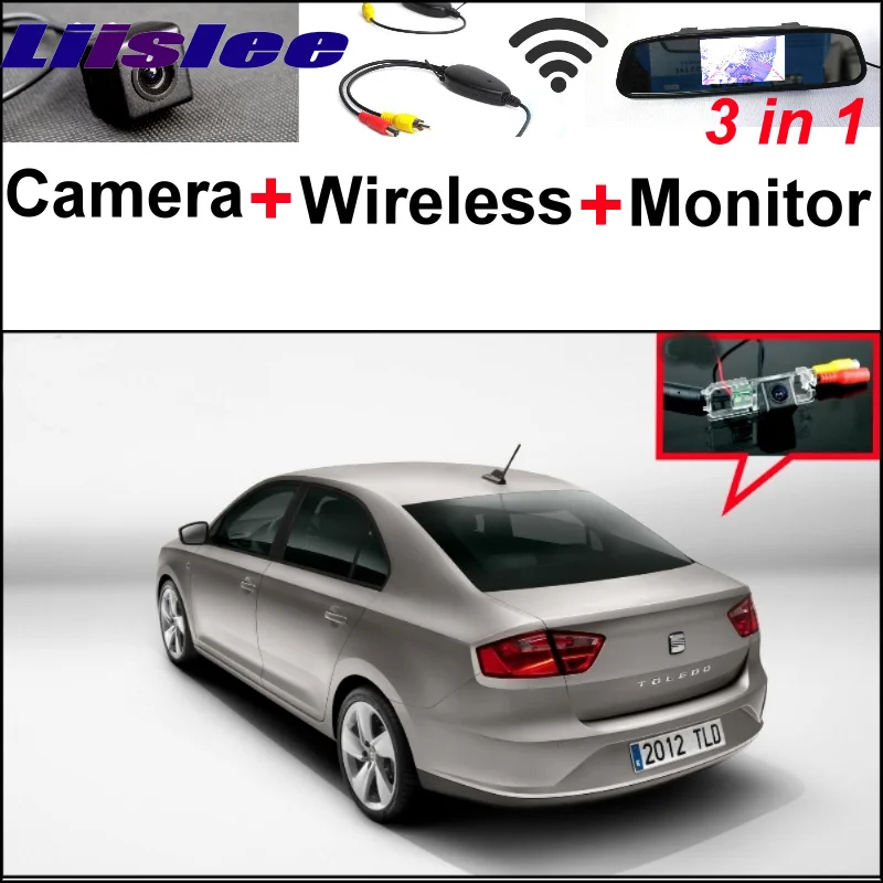 

3 in1 Special Rear View Wifi Camera + Wireless Receiver + Mirror Monitor Parking System For SEAT Toledo 5P NH MK3 MK4 2005~2015