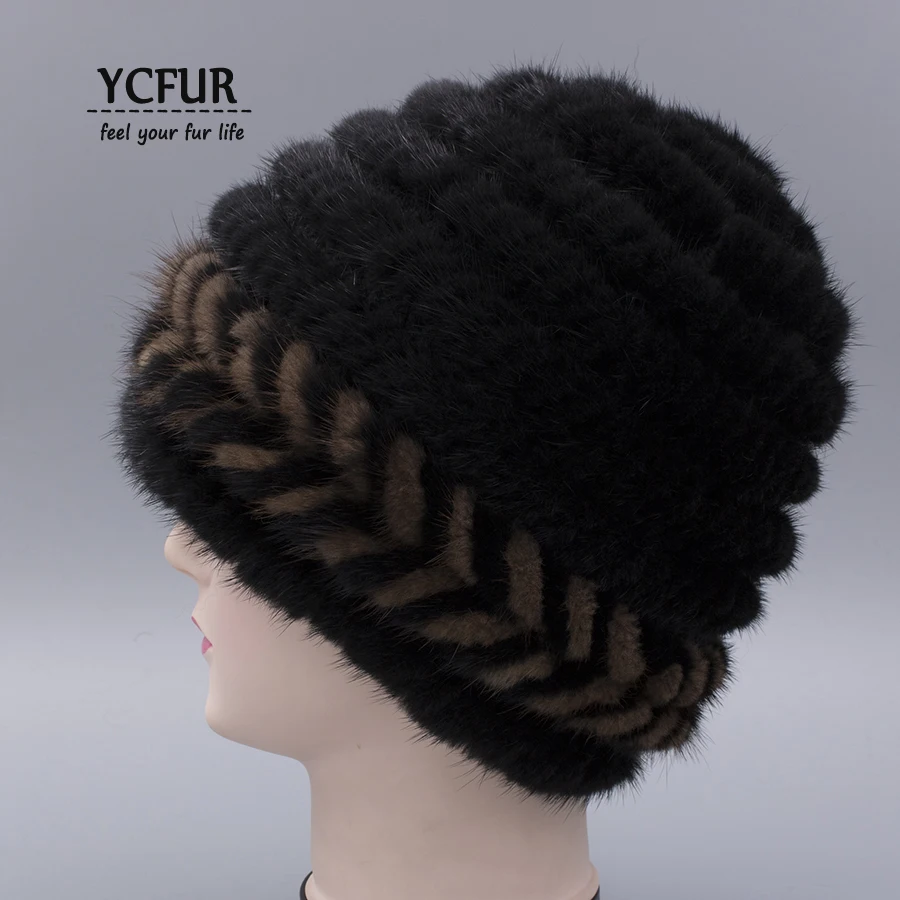 YC fur зимняя меховая шапка s шапки для женщин норковые меховые шапки женские двойные внутренние классический стиль женская шапка муфта Chapeu