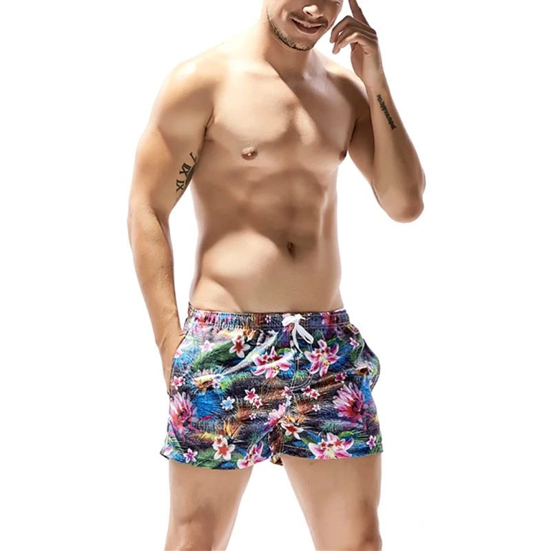 Новые мужские повседневные шорты для плавания быстросохнущие шорты пляжная одежда для плавания Шорты на шнурке