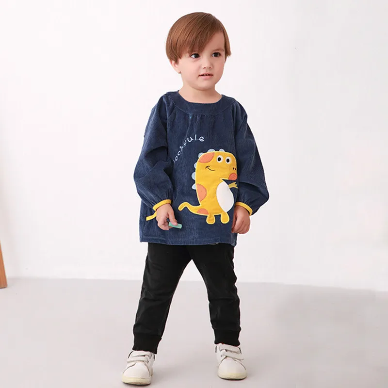 

2018 New Small Dinosaur Baby Corduroy Waterproof Coverlet Large Edition Children's Reverse Dressing Corduroy Protective Clothing