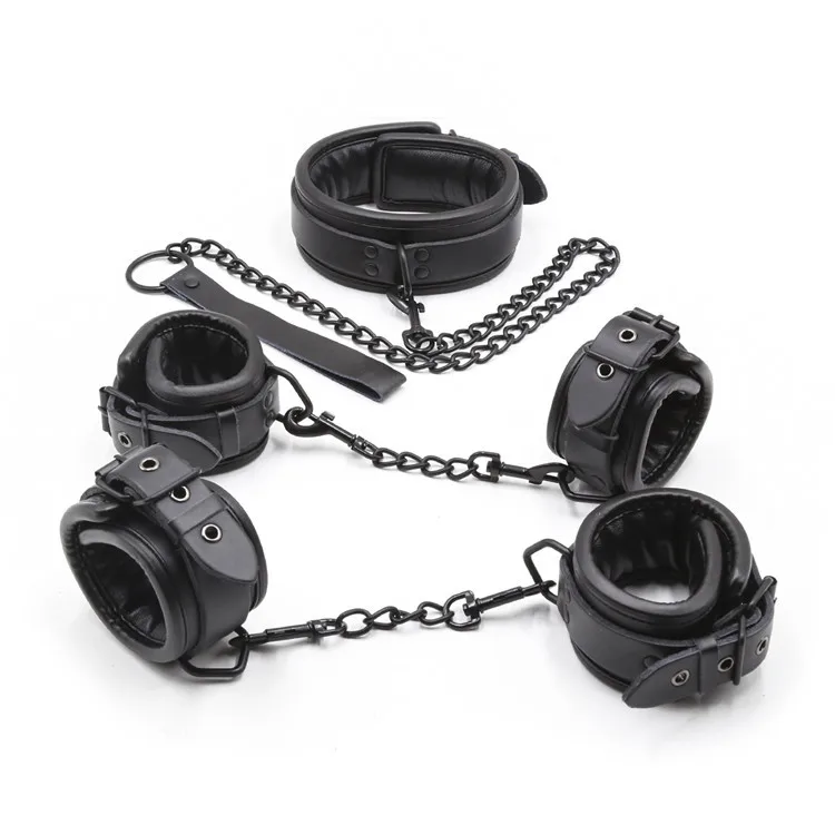 Sex Shop 3 pcs/set Leather adult sex handcuffs Shackle collar sex bdsm fetish bondage harness set sex toys games for men women. цена Sex Shop 3 pcs/set Leather adult sex handcuffs Shackle collar sex bdsm fetish bondage harness set sex toys games for men women. цены онлайн