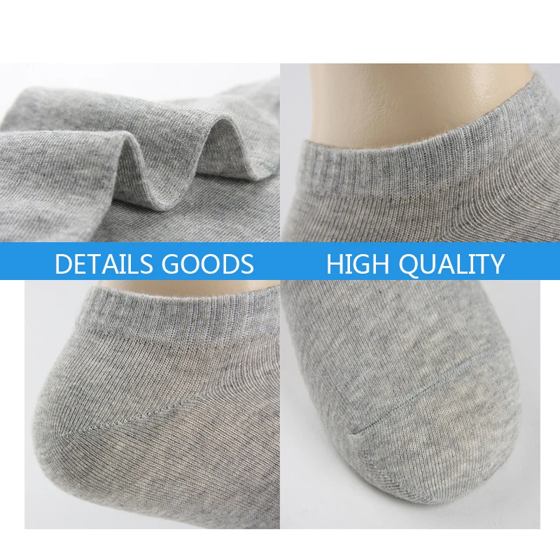 Cotton Socks Casual Socks Short Socks Black Socks Breathable Socks Solid Color Socks 10 Pairs/lot Men