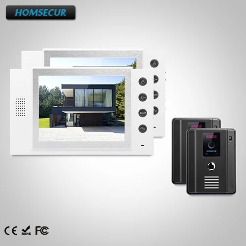 

HOMSECUR 8" Wired Hands-free Video Door Entry Security Intercom+IR Night Vision TC011-B + TM801-W
