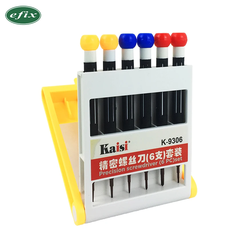 

Kaisi K-9306 iPhone magnetic screwdriver set light for iPad iPhone Laptops PC and Other Device 6PCS Free Shipping