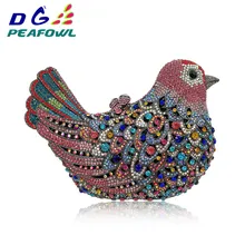 Женская вечерняя посылка в виде птицы с кристаллами и бриллиантами, женская сумка-клатч, стандартный размер, кошелек