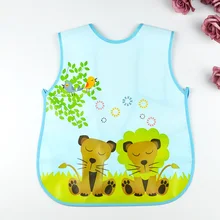Baby EVA sleeveless gown Baby vest bib Transparent anti-dressing Lace-up waterproof disposable bib dinner clothes feeding child