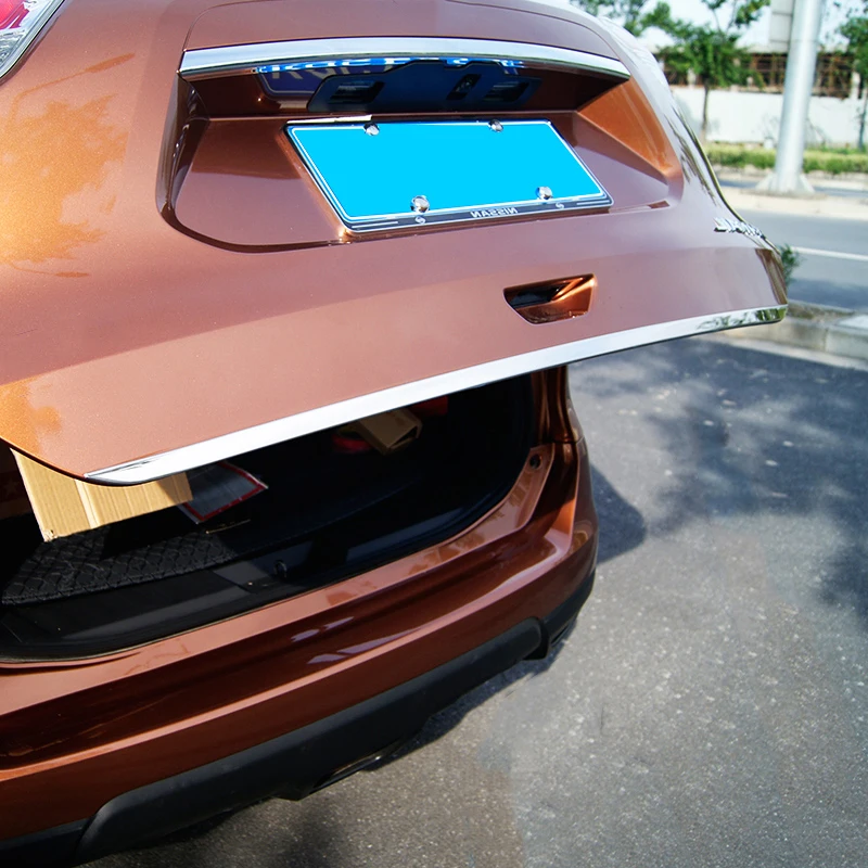 Подходит для Nissan X-Trail Xtrail Rogue- из нержавеющей стали задний багажник для задней двери отделка ворот молдинг Гарнир