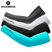 ROCKBROS, прохладная ткань из дышащего материала Защита от ультрафиолетовых лучей беговой наручный рукава Фитнес Баскетбол налокотник Спорт езда на велосипеде на открытом воздухе митенки для женщин