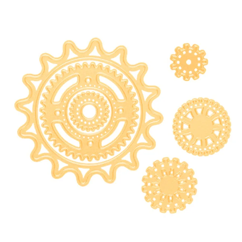 

YaMinSanNiO New Gear Metal Cutting Dies for Dies Scrapbooking Card Making DIY Embossing Cuts Craft Round Circle Pattern