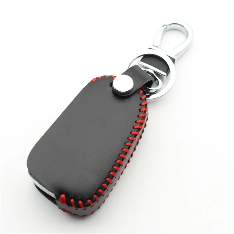 FLYBETTER пояса из натуральной кожи 2 кнопочный Выкидной ключ чехол для Opel Corsa/Astra/Vectra Zafira/Signum автомобильный Стайлинг L182