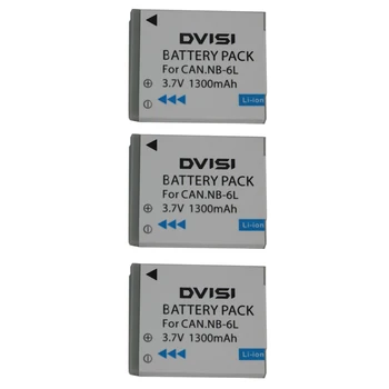 

3Pcs/lot NB-6L NB 6L NB-6LH Li-ion Battery For Canon Power-shot SX520 HS SX530 SX600 SX610 SX700 SX710 IXUS 85 95 200 210 105