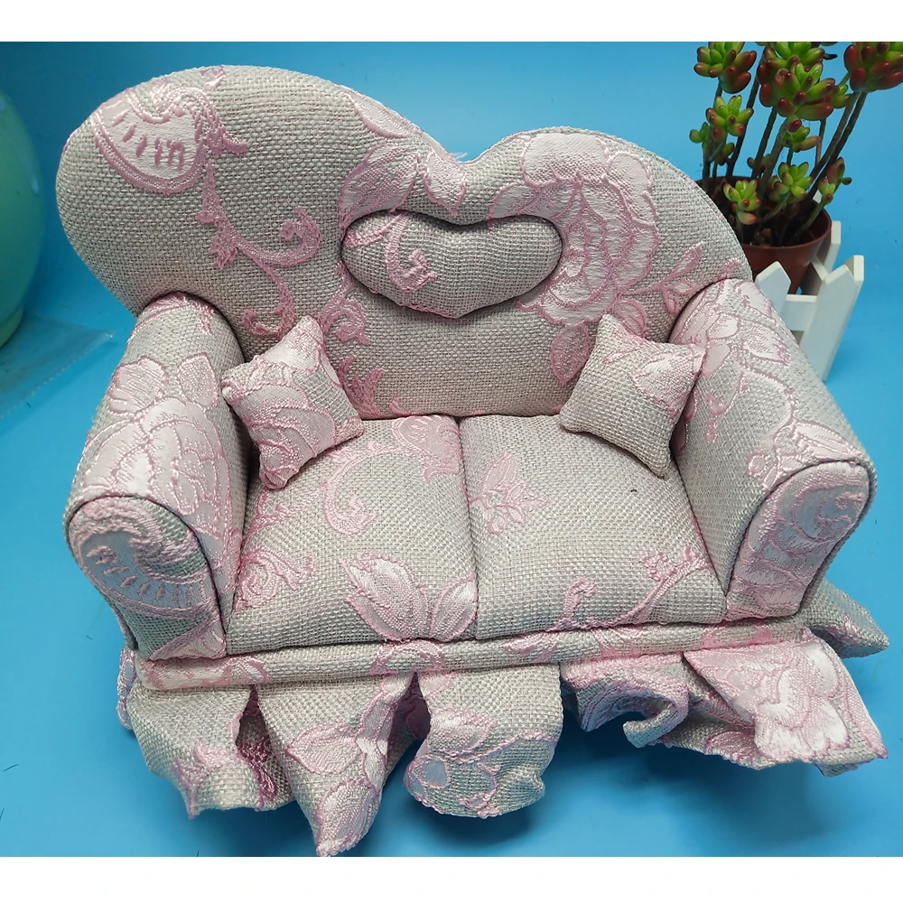 Диван из розовой ткани в европейском стиле Sweetpea для куклы мебельный костюм | Куклы -32993922046