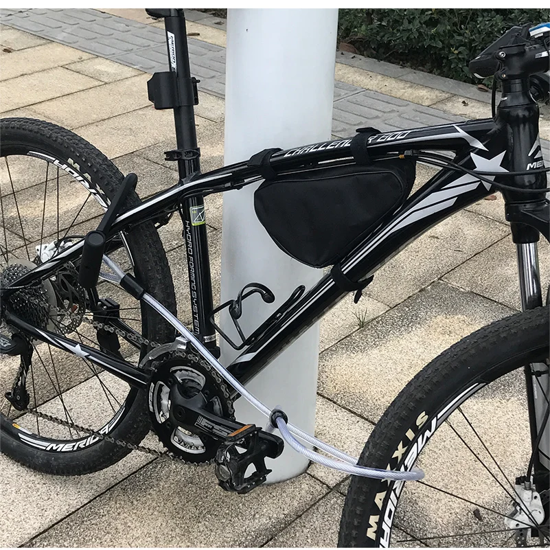 WEST BIKING велосипедный U образный замок стальной защитный Противоугонный кабель для