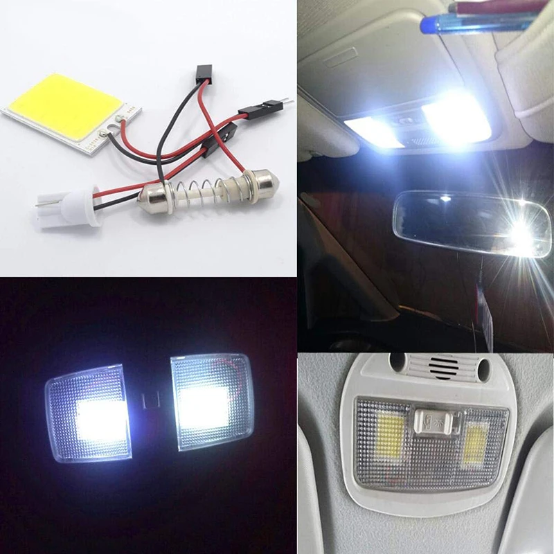 Авто COB Led Купольная лампа светильник 24 36 48 SMD Интерьер автомобиля для чтения