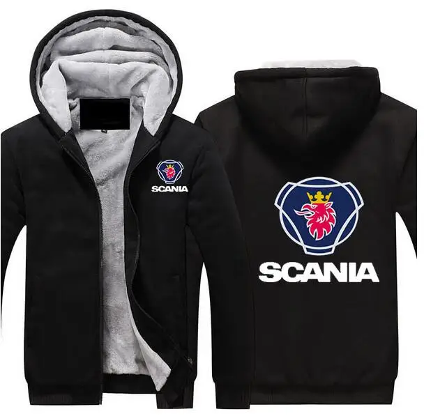 

Fashion men's scania hoodie padded jacket hooded sports zipper scania truck captain locomotive off-road motorcycle jacket