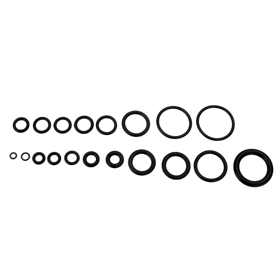 225pcs Black Rubber O-Ring Assortment Washer Gasket Sealing Ring Kit 18 Sizes with Plastic Box