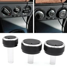 Regulador de aire acondicionado de aleación de aluminio, perilla de CA para volkswagen GOLF 4 passat B5 Bora, 3 uds.