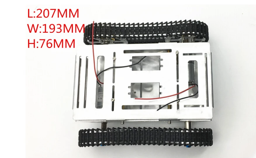 

JMT Metal Tank Chassis Model with 2 Motors 2wd Crawler Tracked Vehicle Caterpillar for DIY Mobile Platform Robot Arm Tracker