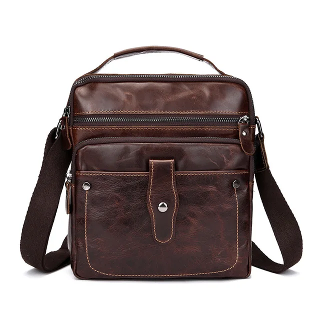 

AETOO vintage genuine leather oil leather men 's business package retro shoulder bag leather hand Messenger bag men bag