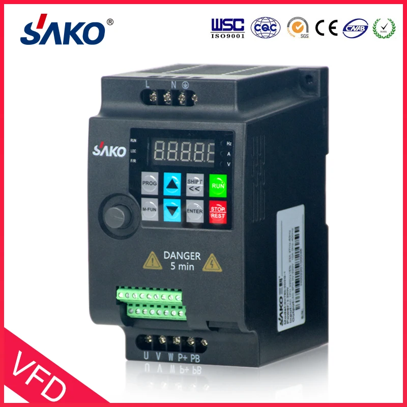 SAKO SKI780 220 в кВт/кВт 1HP Мини VFD преобразователь переменной частоты для управления скоростью двигателя инвертор частоты