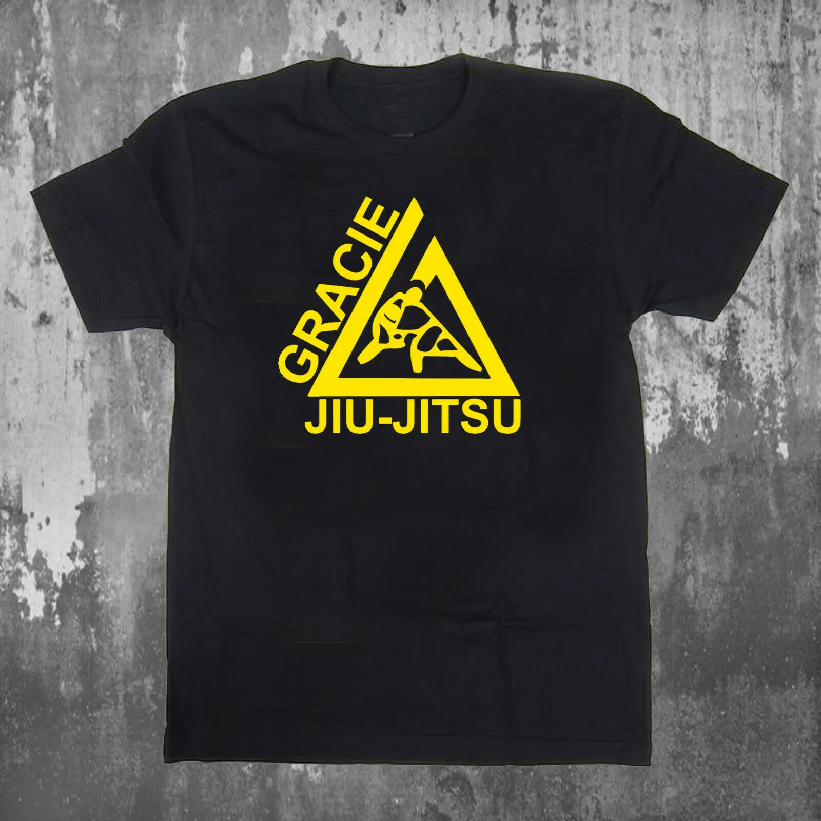 Мужская черная футболка с логотипом Gracie Jiu-Jitsu | одежда