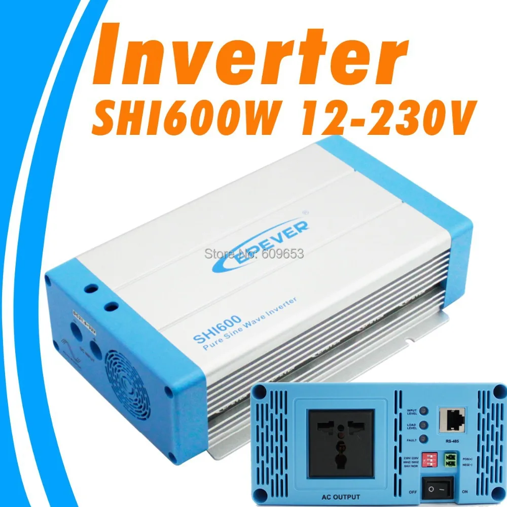 600 Вт EPEVER SHI600W-12 12V Чистая синусоида солнечный инвертор 12Vdc для 220Vac решеточный инвертор Австралия, Европейский постоянного тока в переменный ток SHI600W