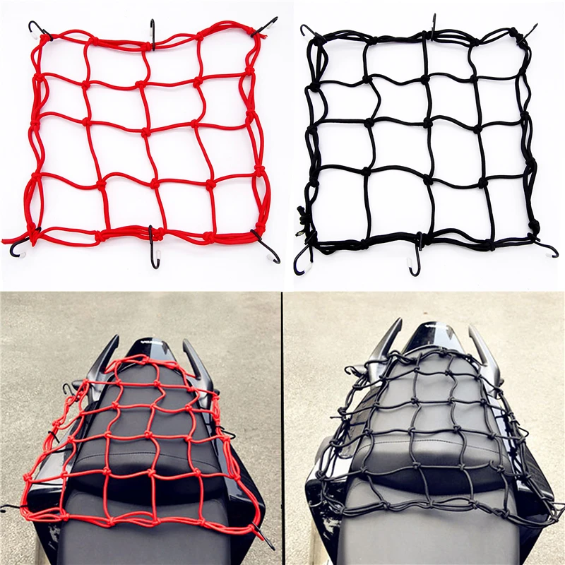 Details about   40 x 40 cm Motorcycle Luggage Net With Plastic Hooks Cargo Nets Bungee Cord Net 